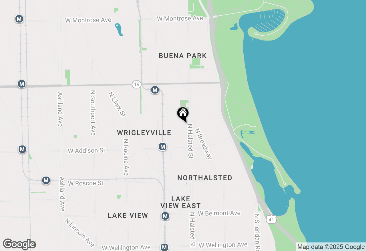 Map of 827 W Bradley Place #G, Chicago, IL 60613