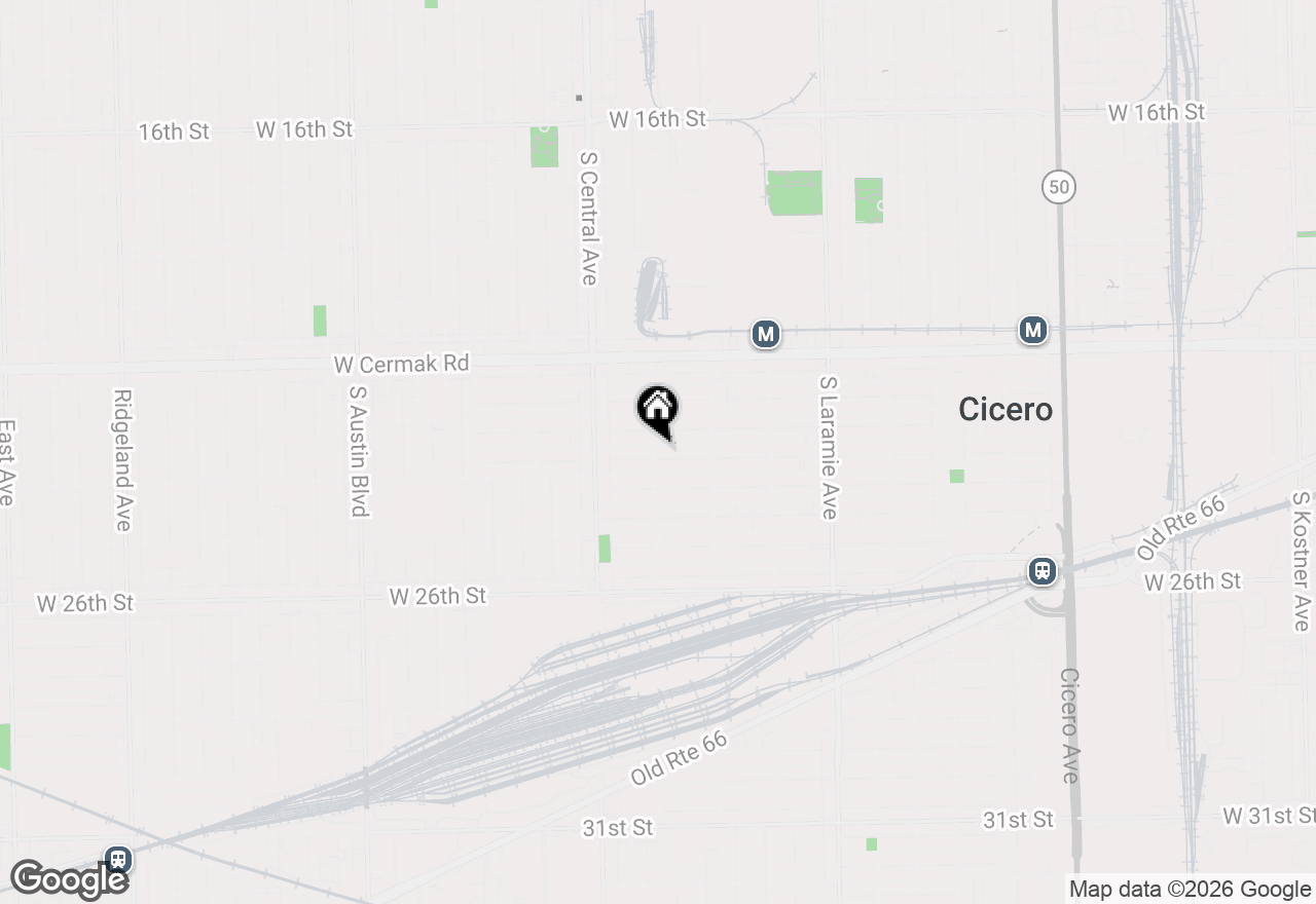 Map of 5439 W 23rd Place, Cicero, IL 60804