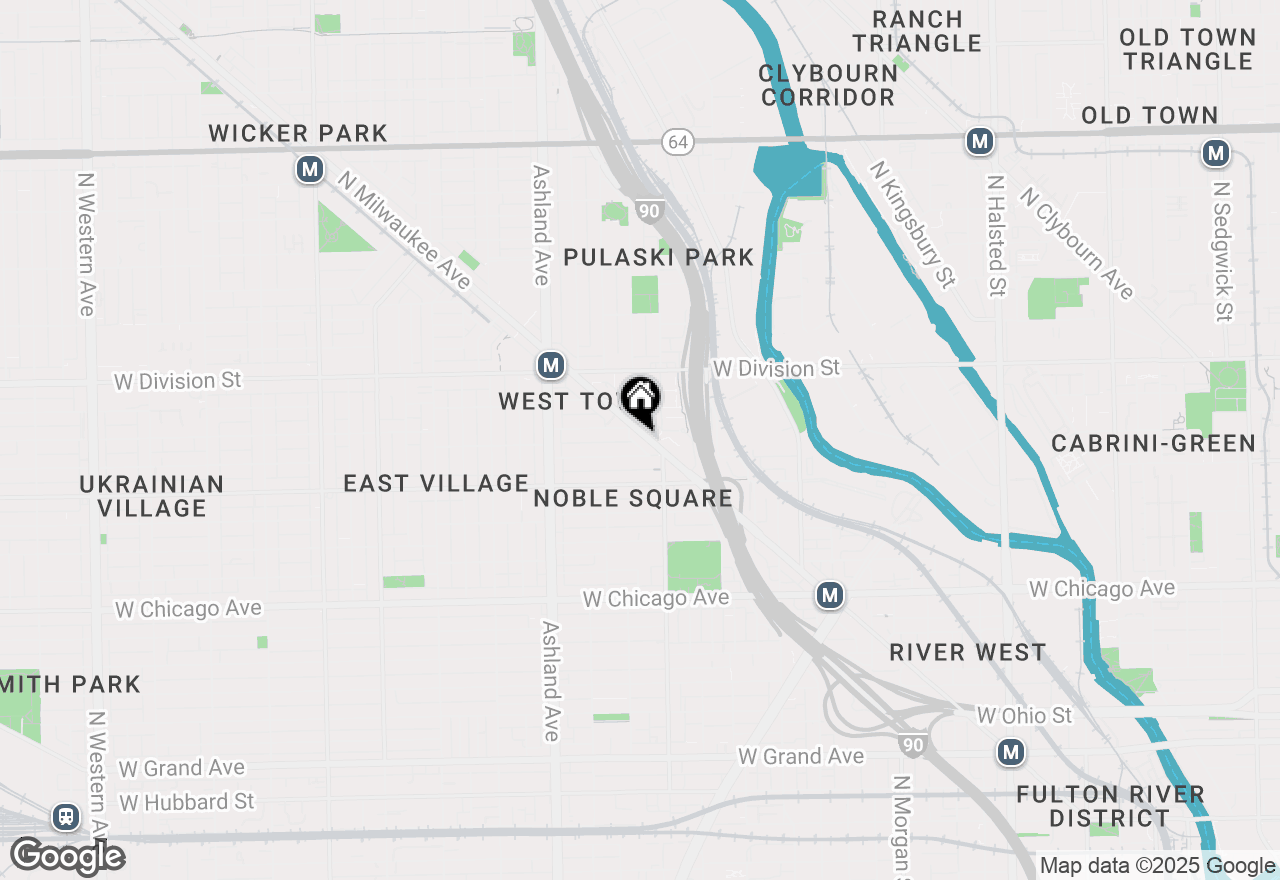 Map of 1070 N Milwaukee Avenue, Chicago, IL 60642