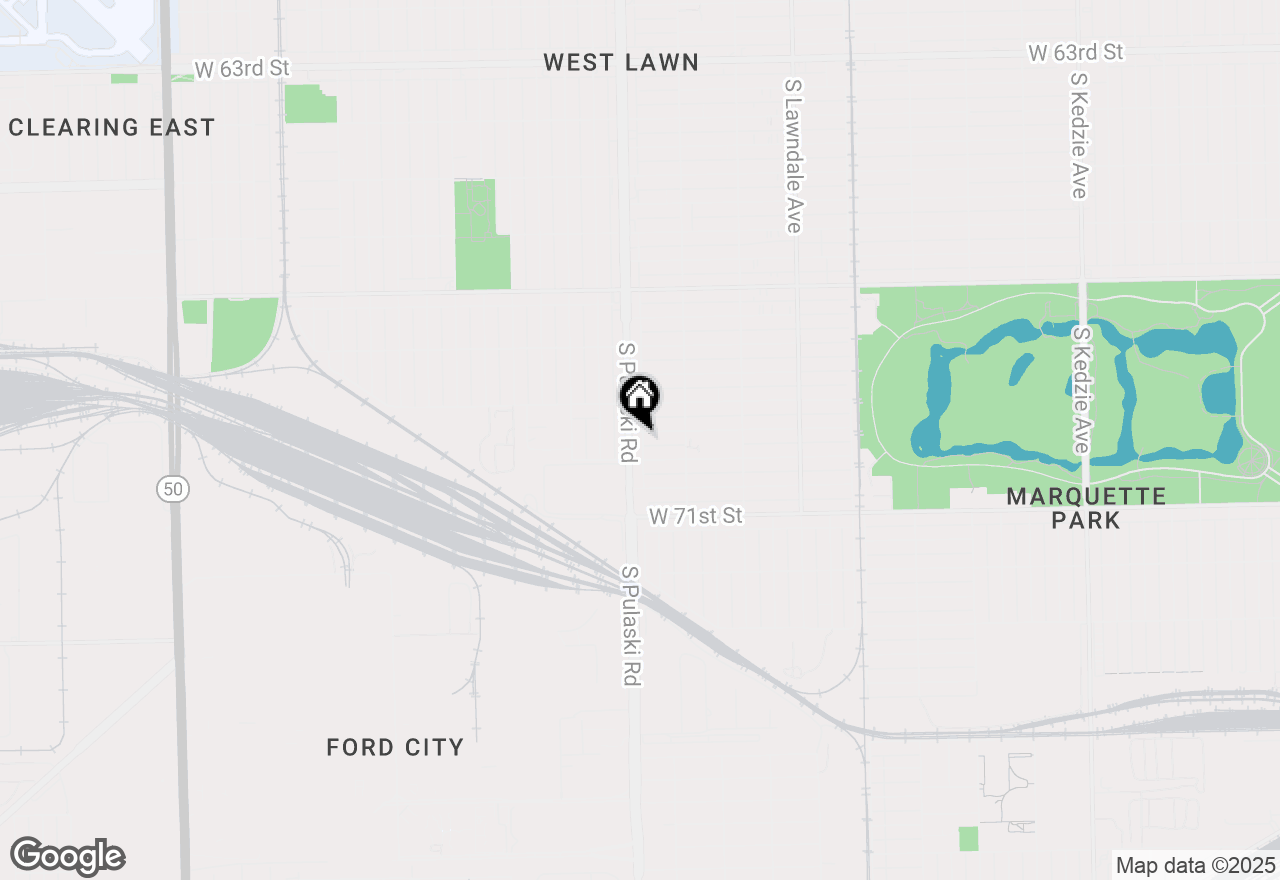 Map of 6939 S Pulaski Road #D3, Chicago, IL 60629
