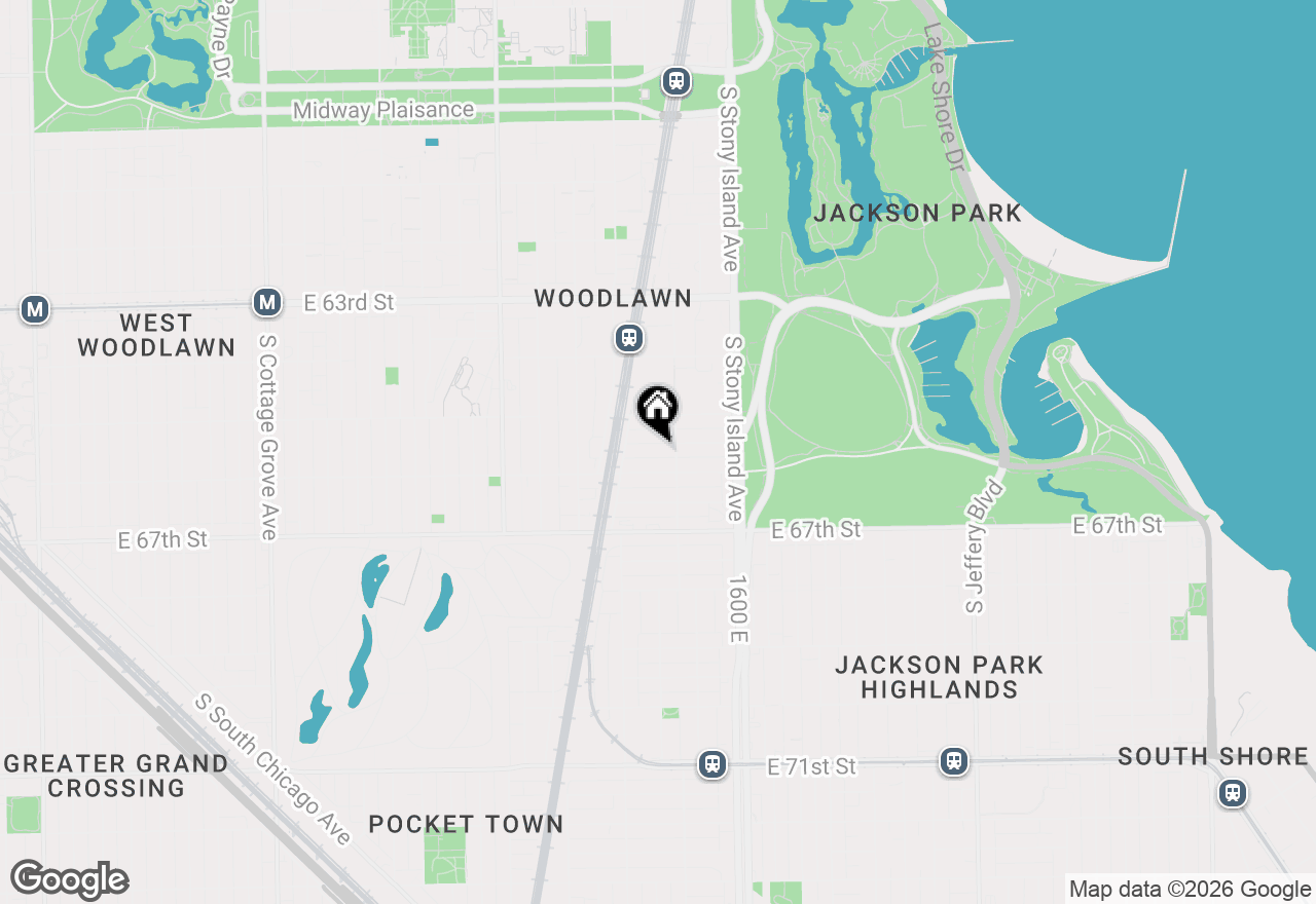 Map of 1437 E 65th Place #2, Chicago, IL 60637