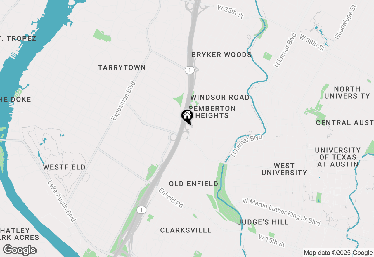 Map of 2410 Hartford Rd, Austin, TX 78703