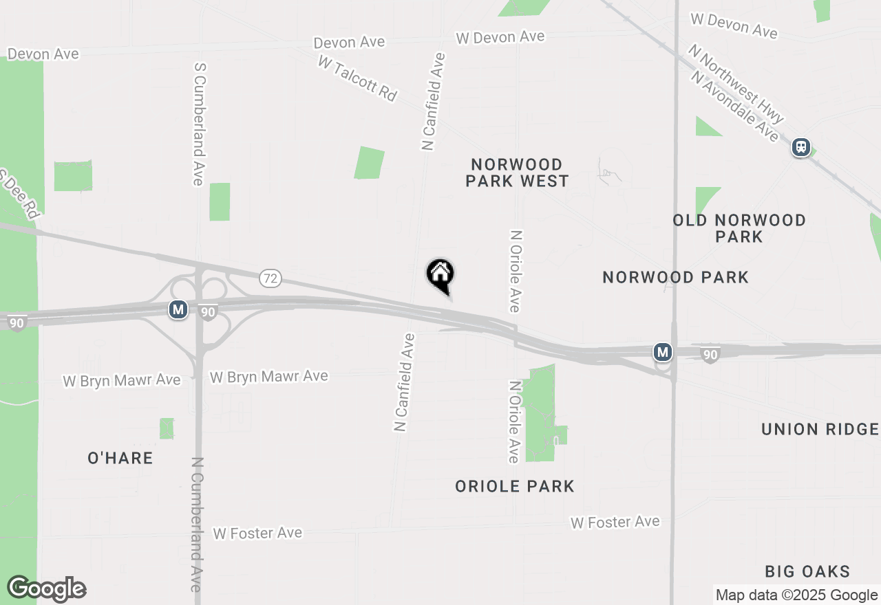 Map of 7754 W Higgins Road #J, Chicago, IL 60631