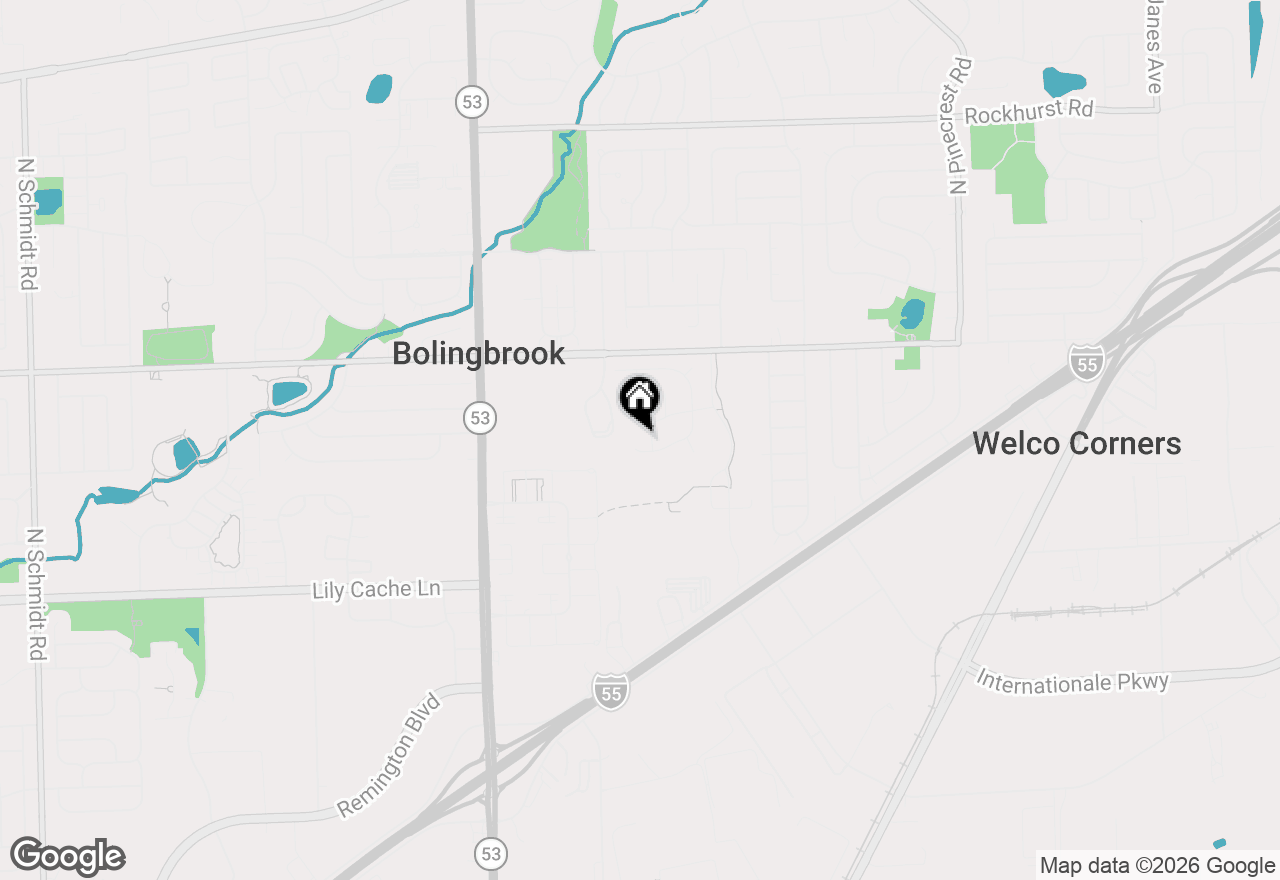 Map of 216 Ironbark Way, Bolingbrook, IL 60440