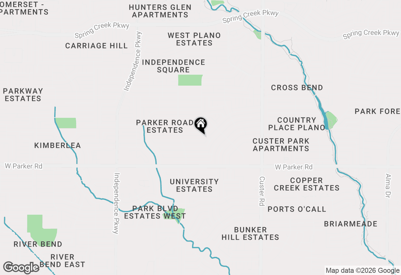 Map of 2521 Downing Drive, Plano, TX 75023