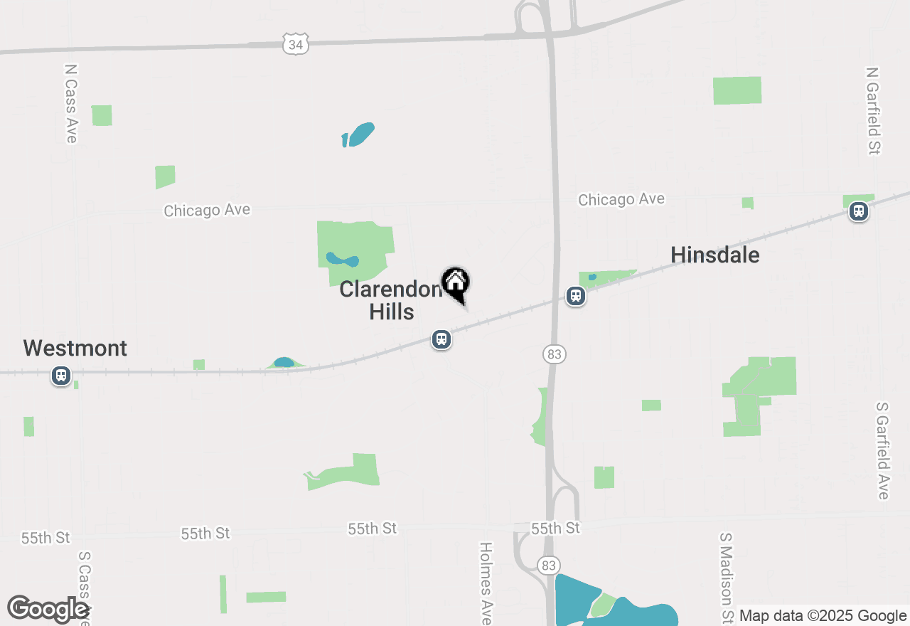Map of 9 Chestnut Avenue, Clarendon Hills, IL 60514