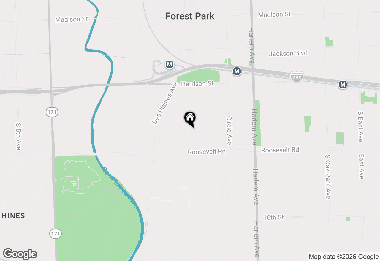 Map of 1036 Lathrop Avenue, Forest Park, IL 60130