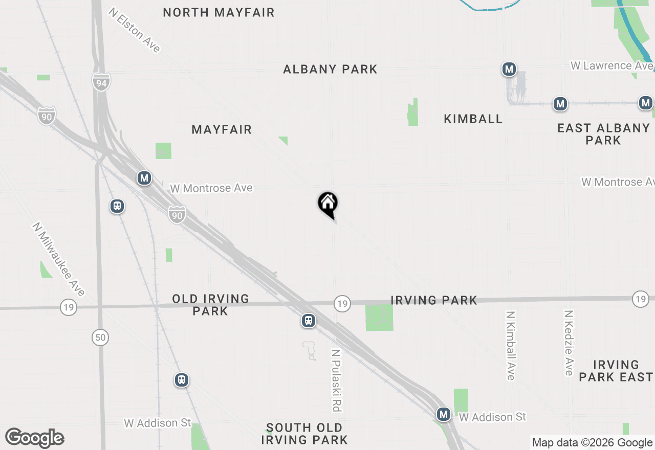 Map of 4240 N Pulaski Road, Chicago, IL 60641