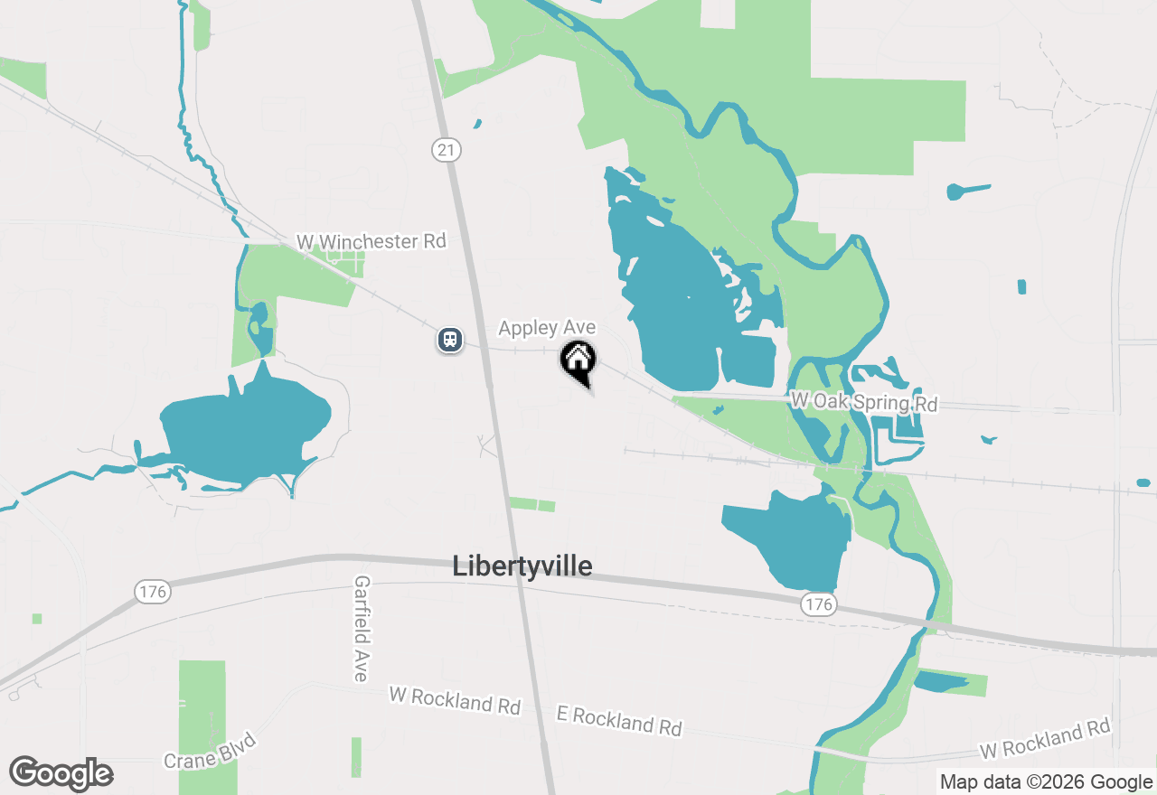 Map of 609 First Street, Libertyville, IL 60048