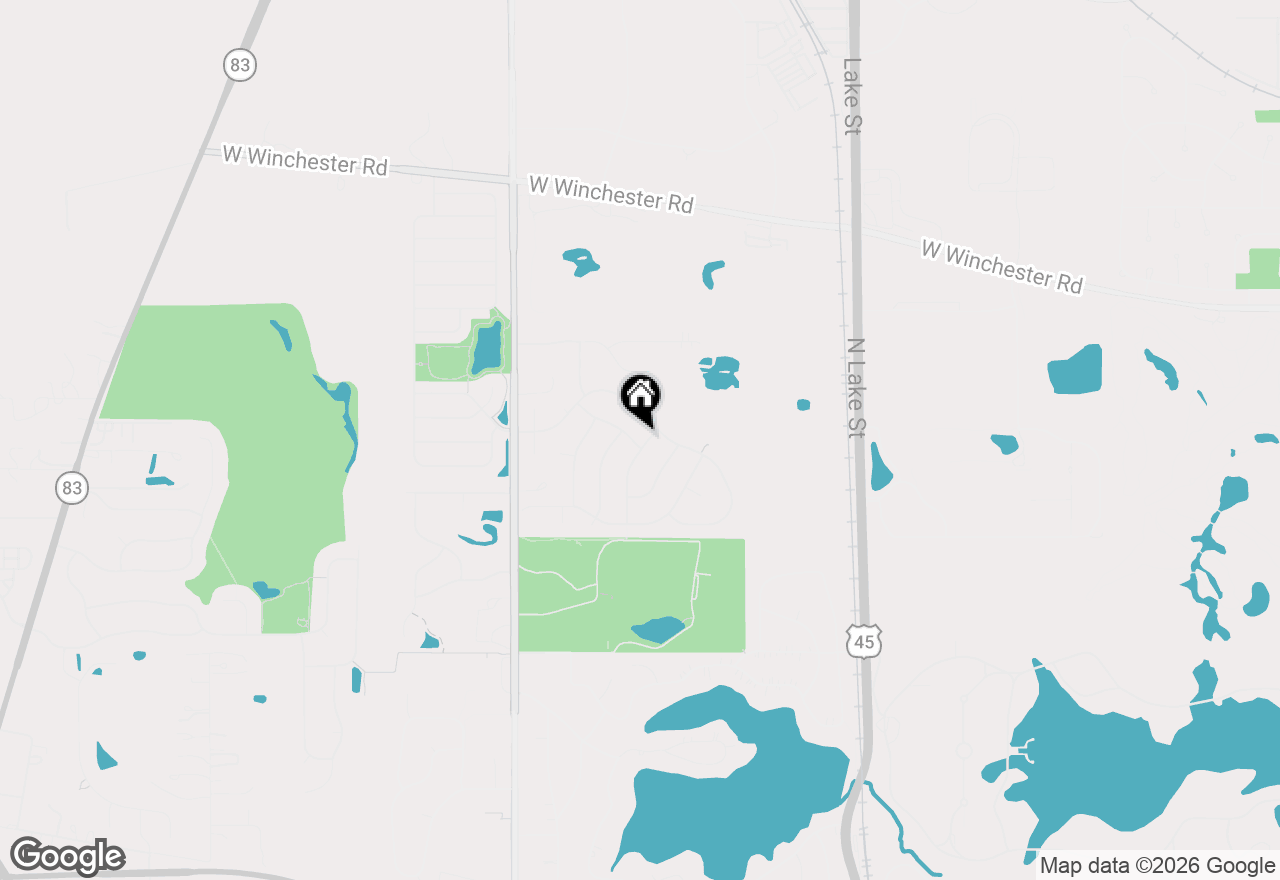 Map of 610 Fontana Place, Mundelein, IL 60060