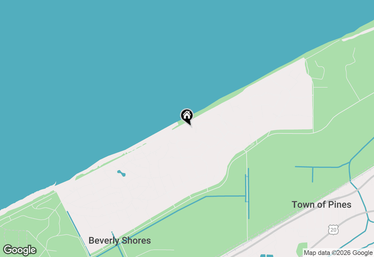 Map of 419 E Lake Front Drive, Beverly Shores, IN 46301