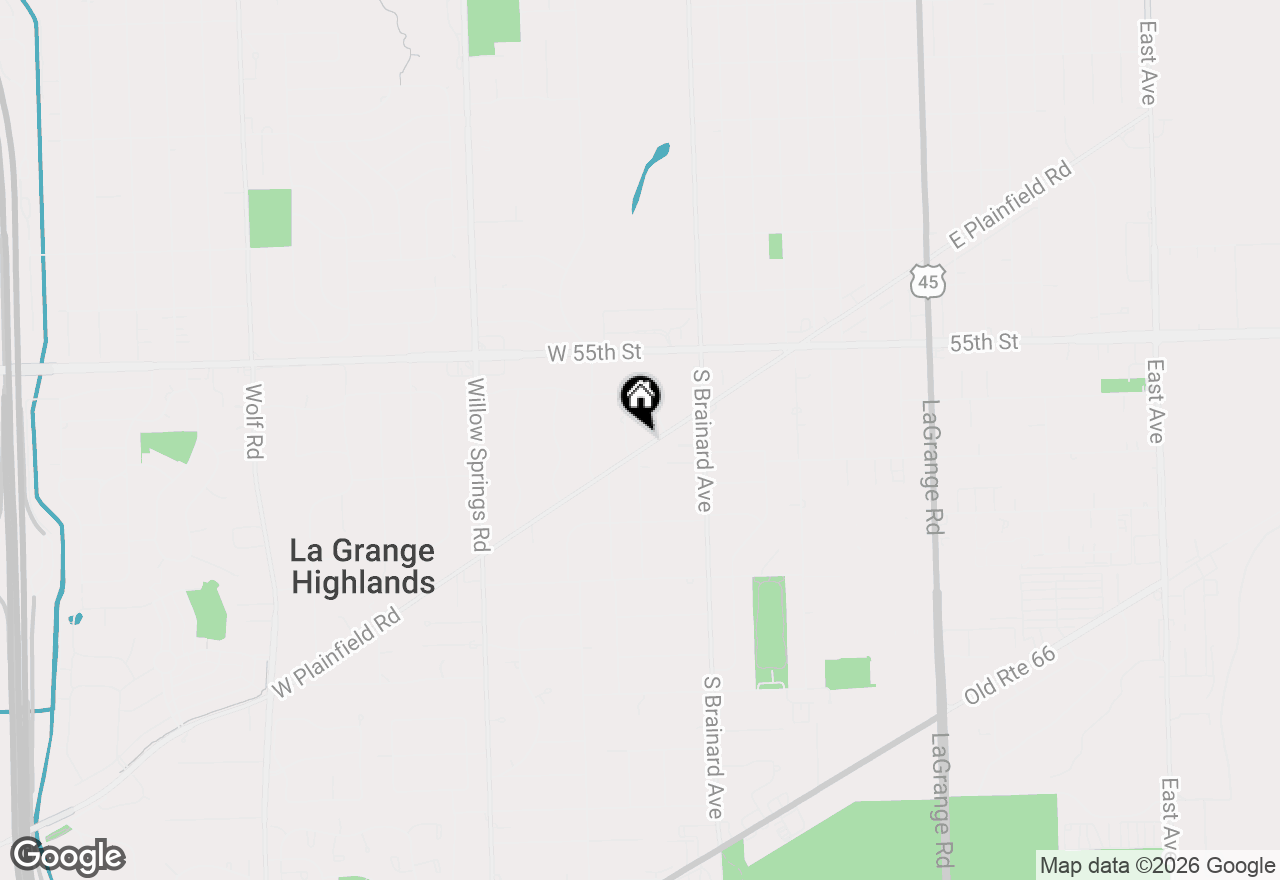 Map of 1018 W Plainfield Road, Countryside, IL 60525