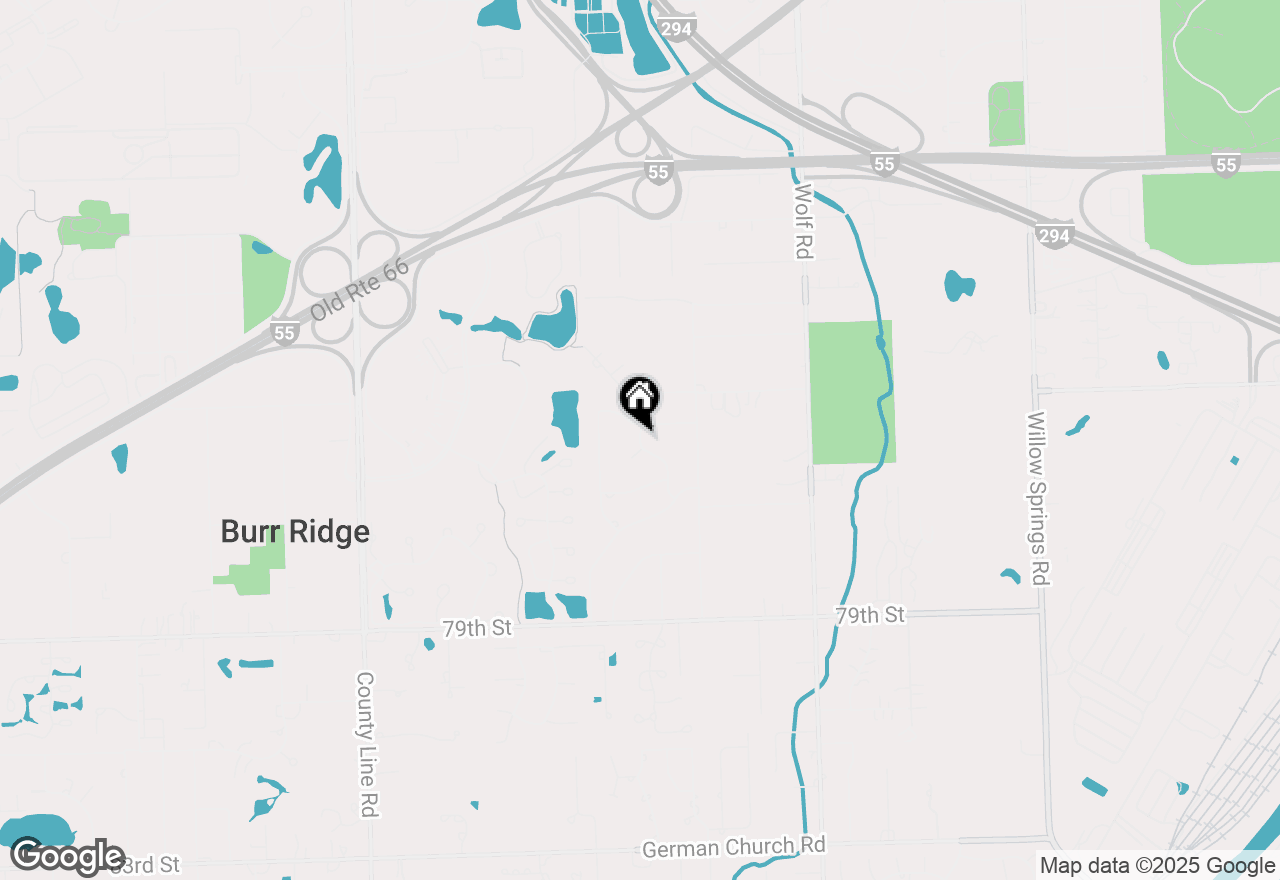 Map of 7565 Woodland Lane, Burr Ridge, IL 60527
