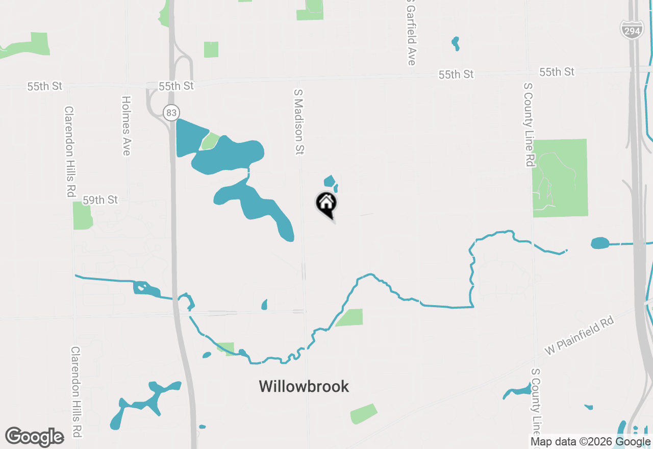 Map of 10 Clubside Court, Burr Ridge, IL 60527