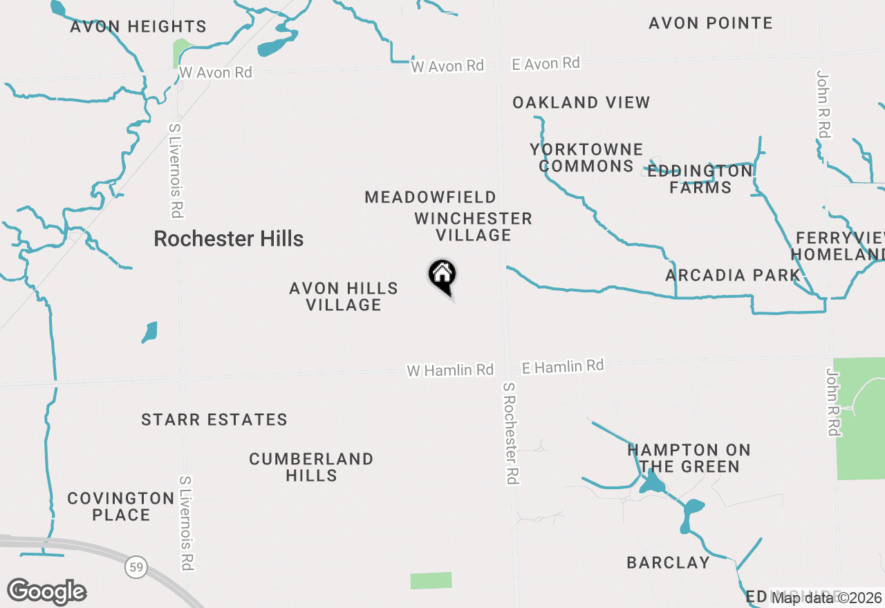 Map of 221 Sandalwood Drive, Rochester Hills, MI 48307