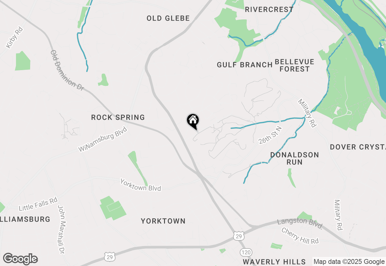 Map of 4725 Rock Spring Road, Arlington, VA 22207