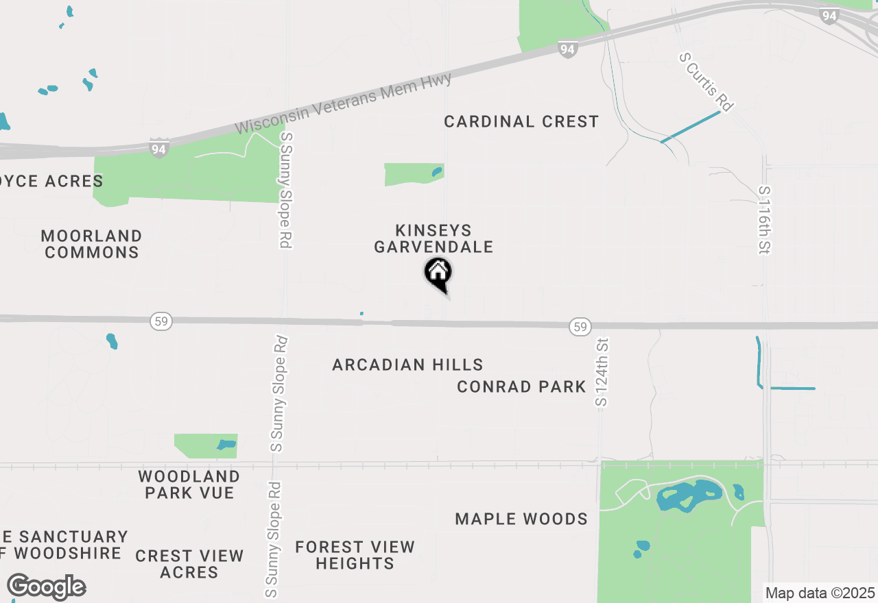 Map of 1305 S Elm Grove Rd, Brookfield, WI 53005