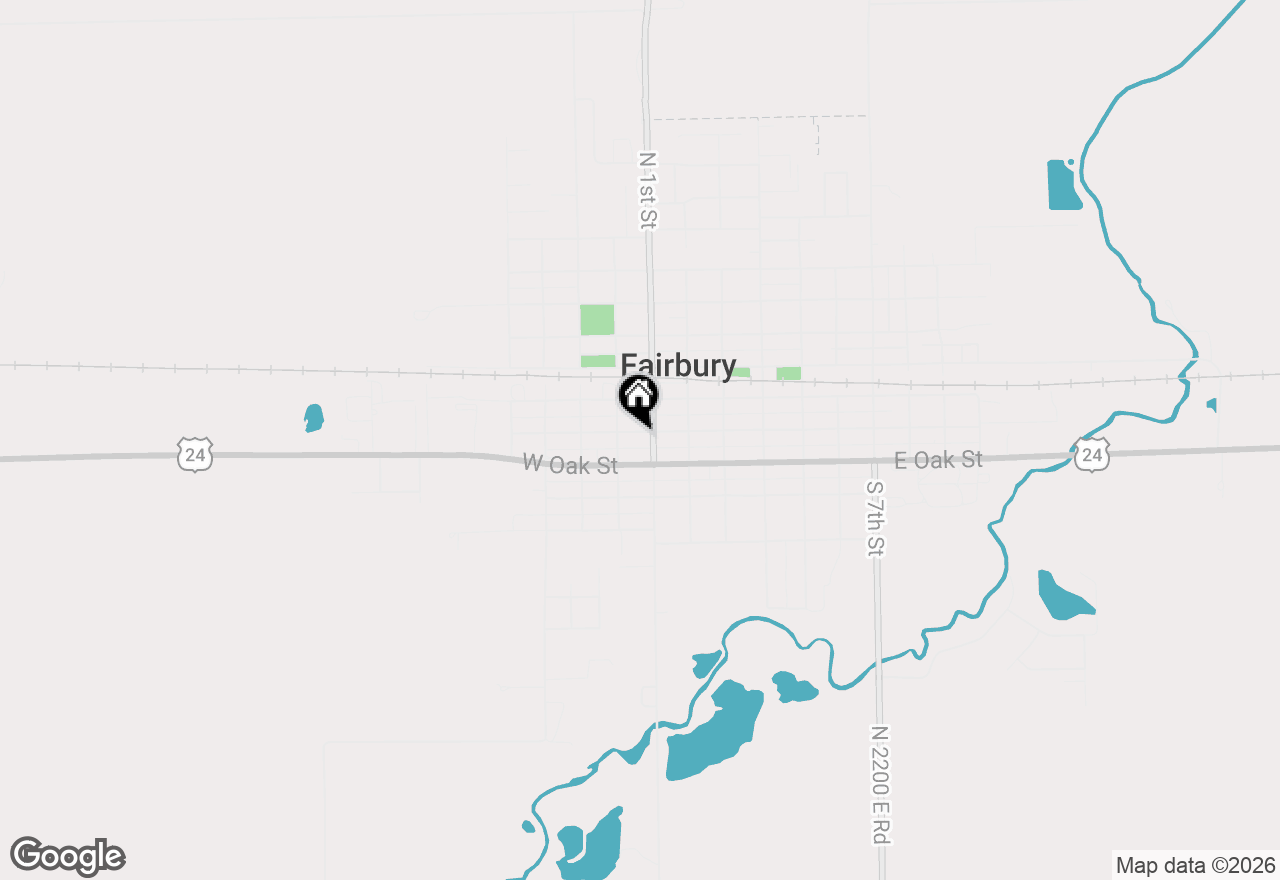Map of 305 W Elm Street, Fairbury, IL 61739
