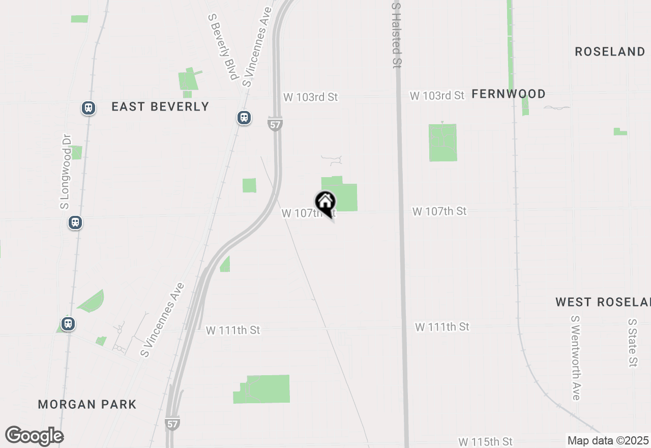 Map of 1038 W 107th Place, Chicago, IL 60643