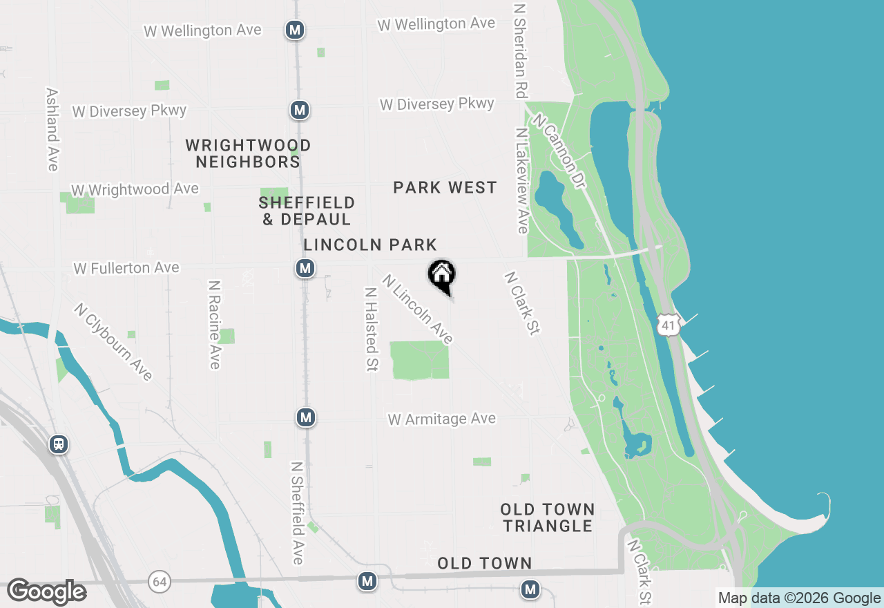 Map of 609 W Belden Avenue #2D, Chicago, IL 60614