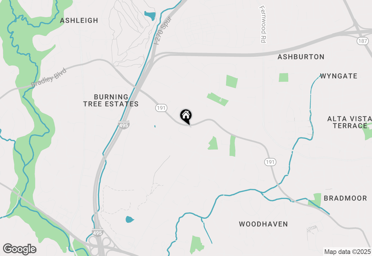 Map of 7016 Bradley Boulevard, Bethesda, MD 20817