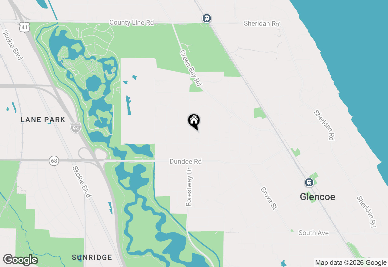Map of 1109 Hohlfelder Road, Glencoe, IL 60022