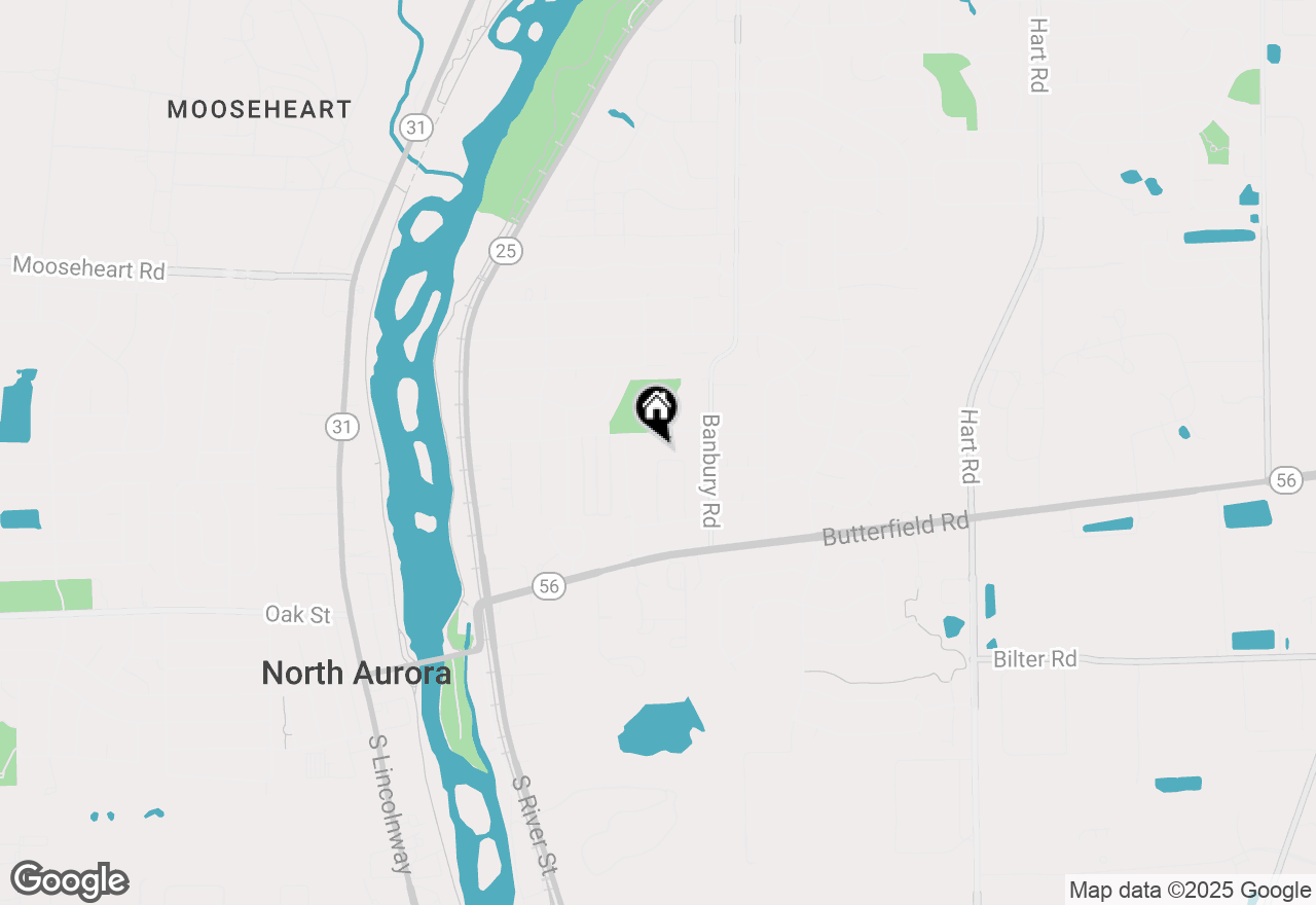 Map of 307 N Arrowhead Street, North Aurora, IL 60542