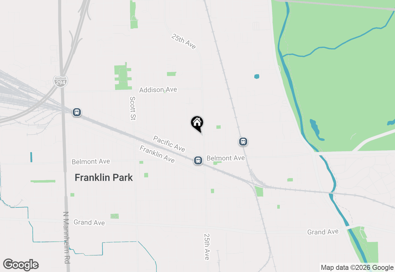 Map of 3313 Gustav Street, Franklin Park, IL 60131