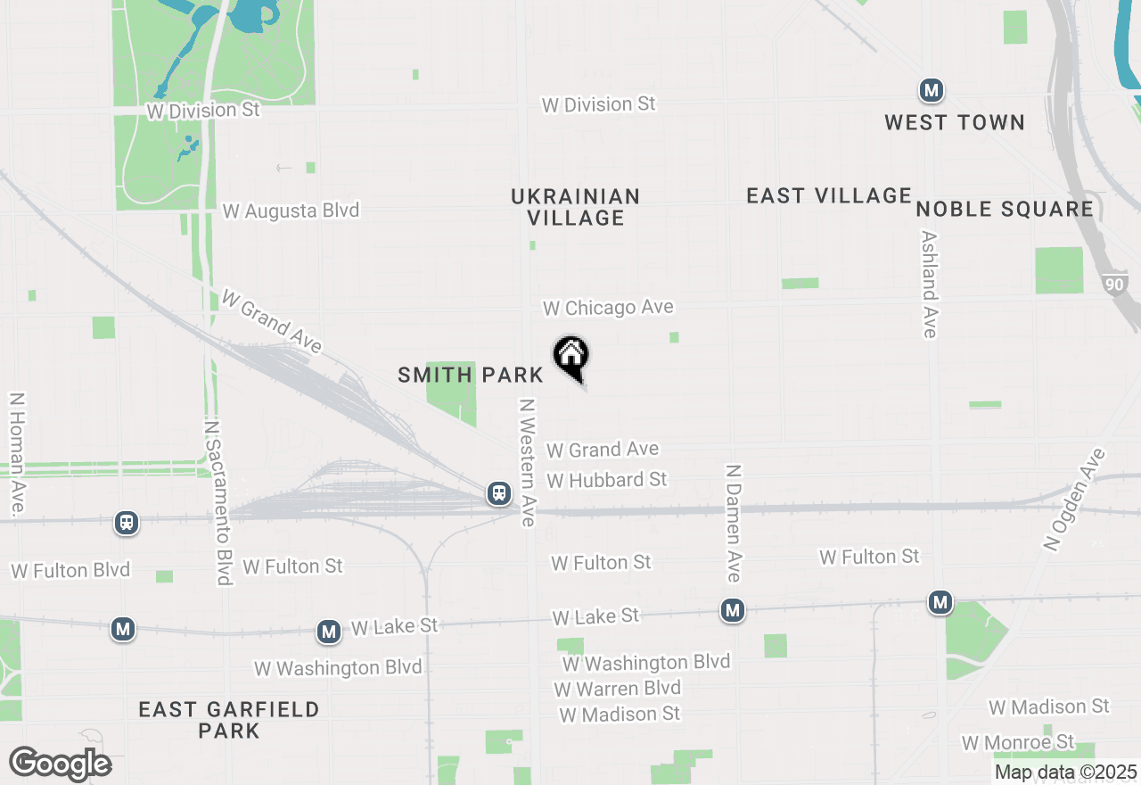 Map of 612 N Oakley Boulevard #114, Chicago, IL 60612