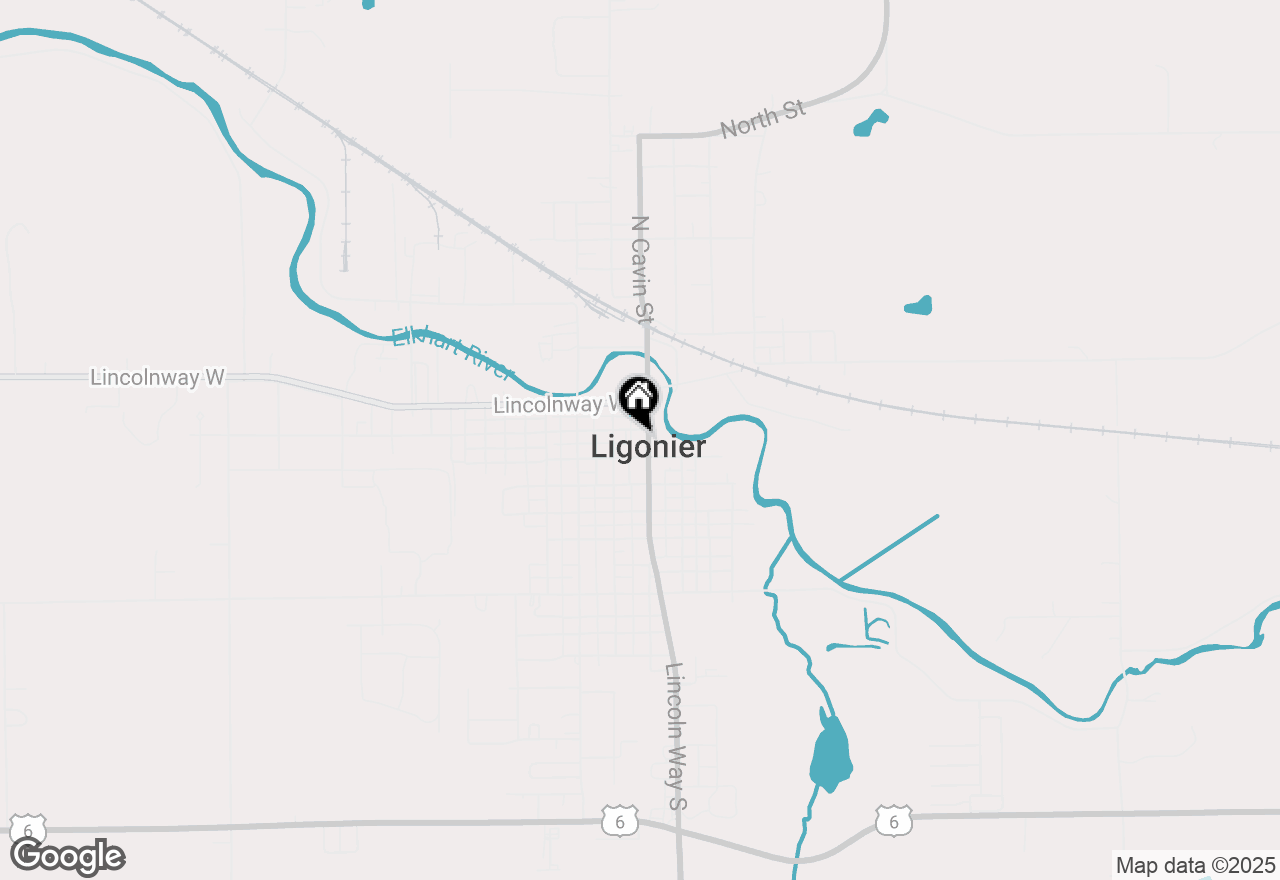 Map of 212 S Cavin Street, Ligonier, IN 46767