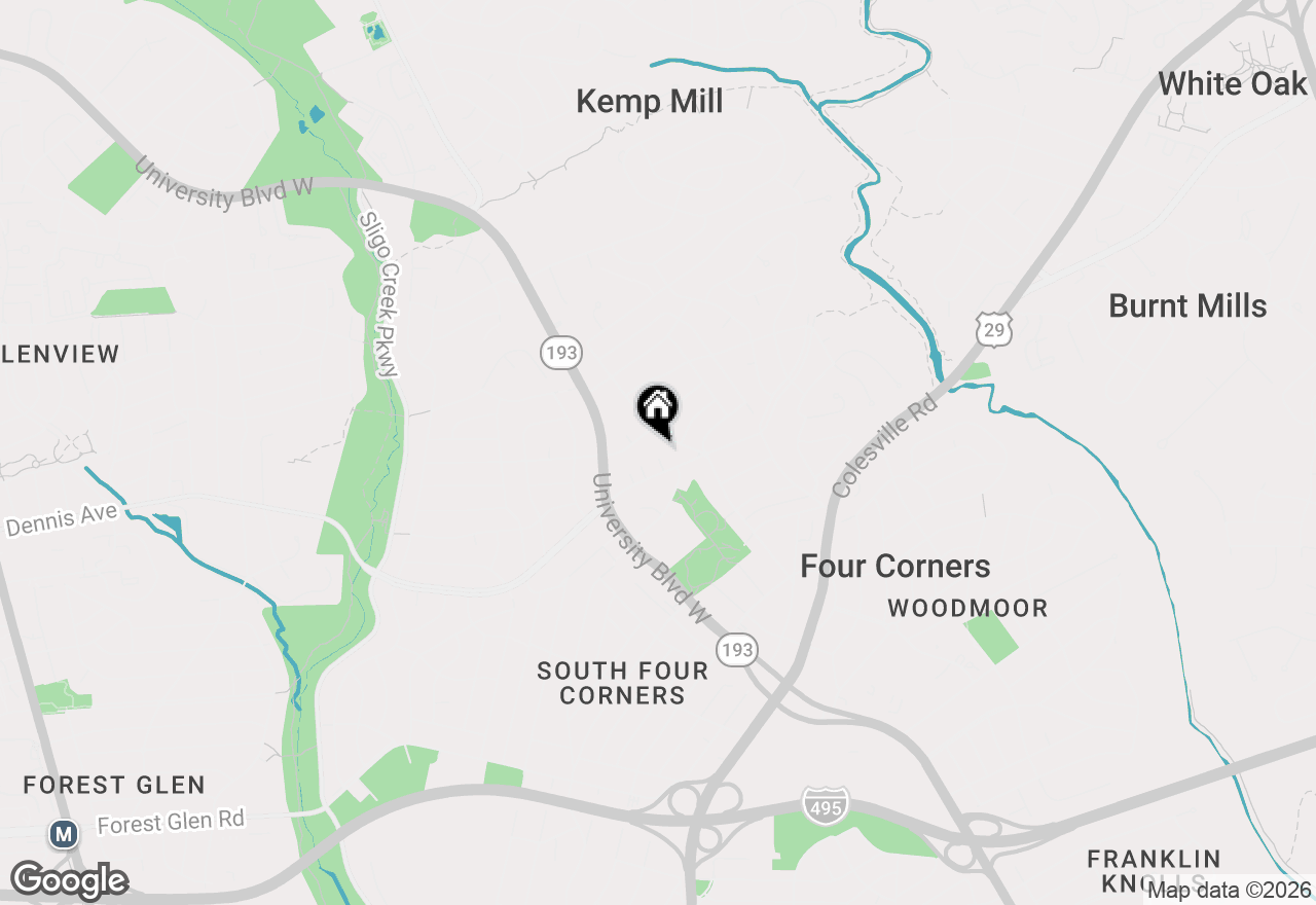 Map of 411 Dennis Avenue, Silver Spring, MD 20901