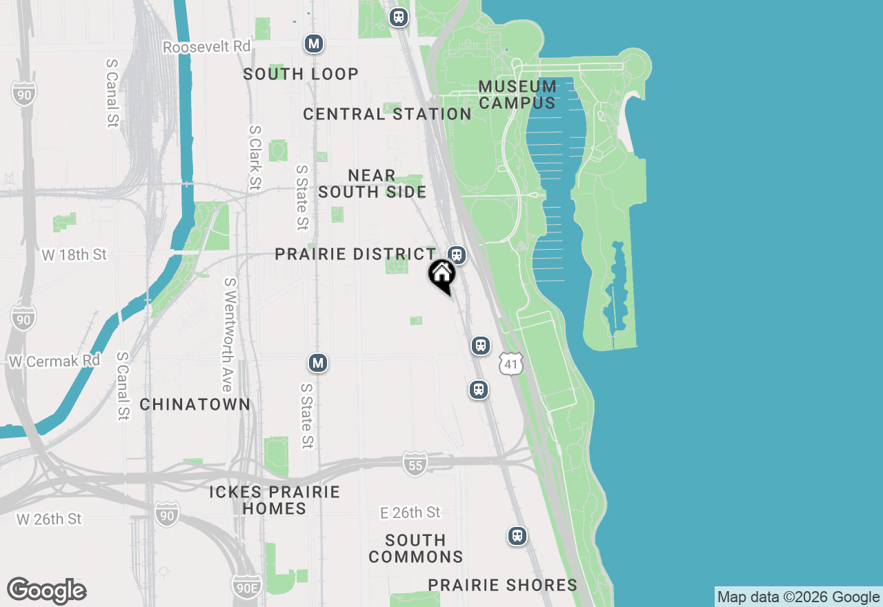 Map of 2001 S Calumet Avenue #302, Chicago, IL 60616