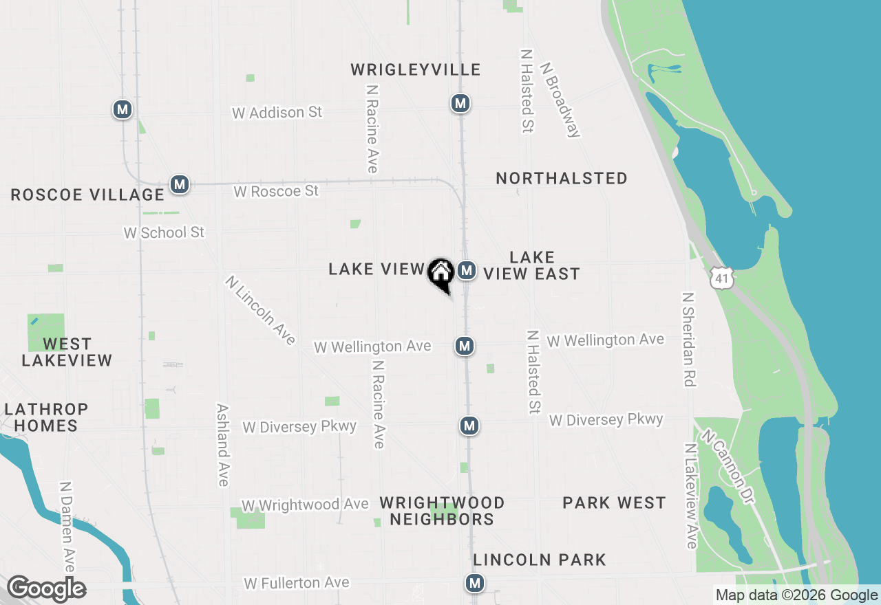 Map of 1014 W Barry Avenue #1, Chicago, IL 60657