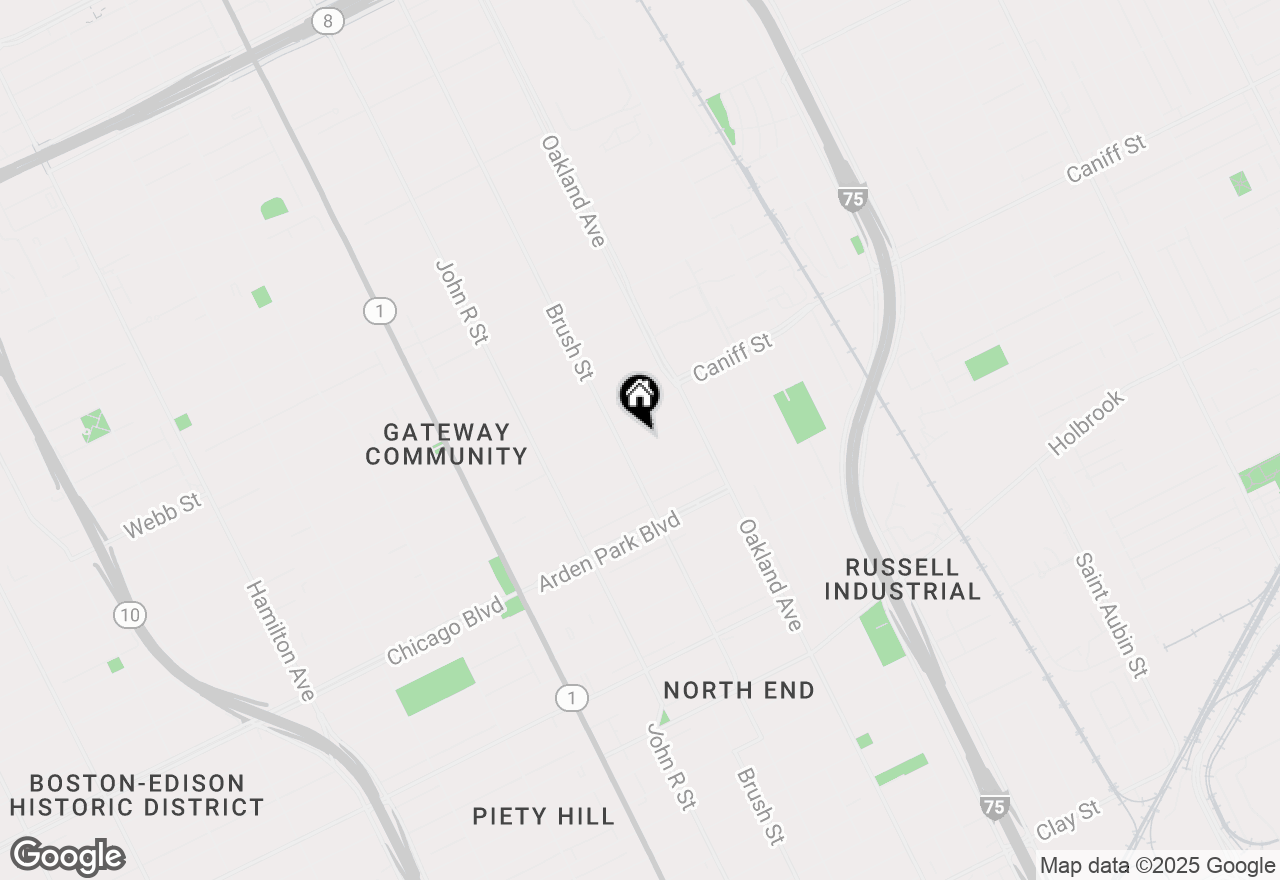 Map of 595 Belmont Street, Detroit, MI 48202