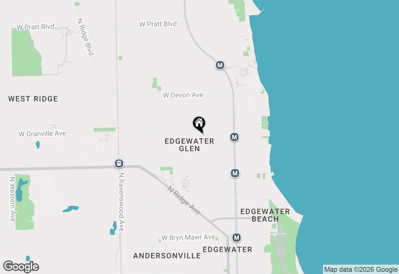 Map of 1324 W Hood Avenue #1A, Chicago, IL 60660