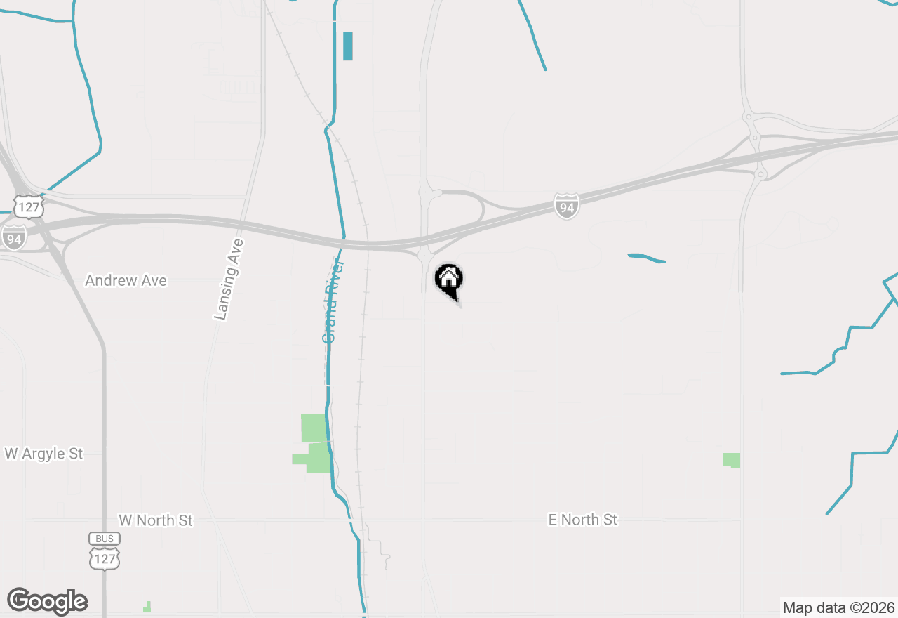 Map of 121 Frost Street, Jackson, MI 49202