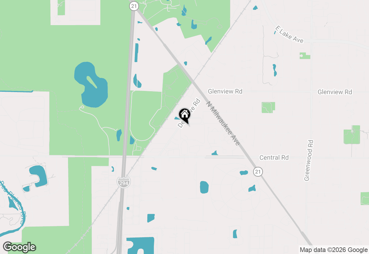 Map of 10385 Dearlove #1J, Glenview, IL 60025