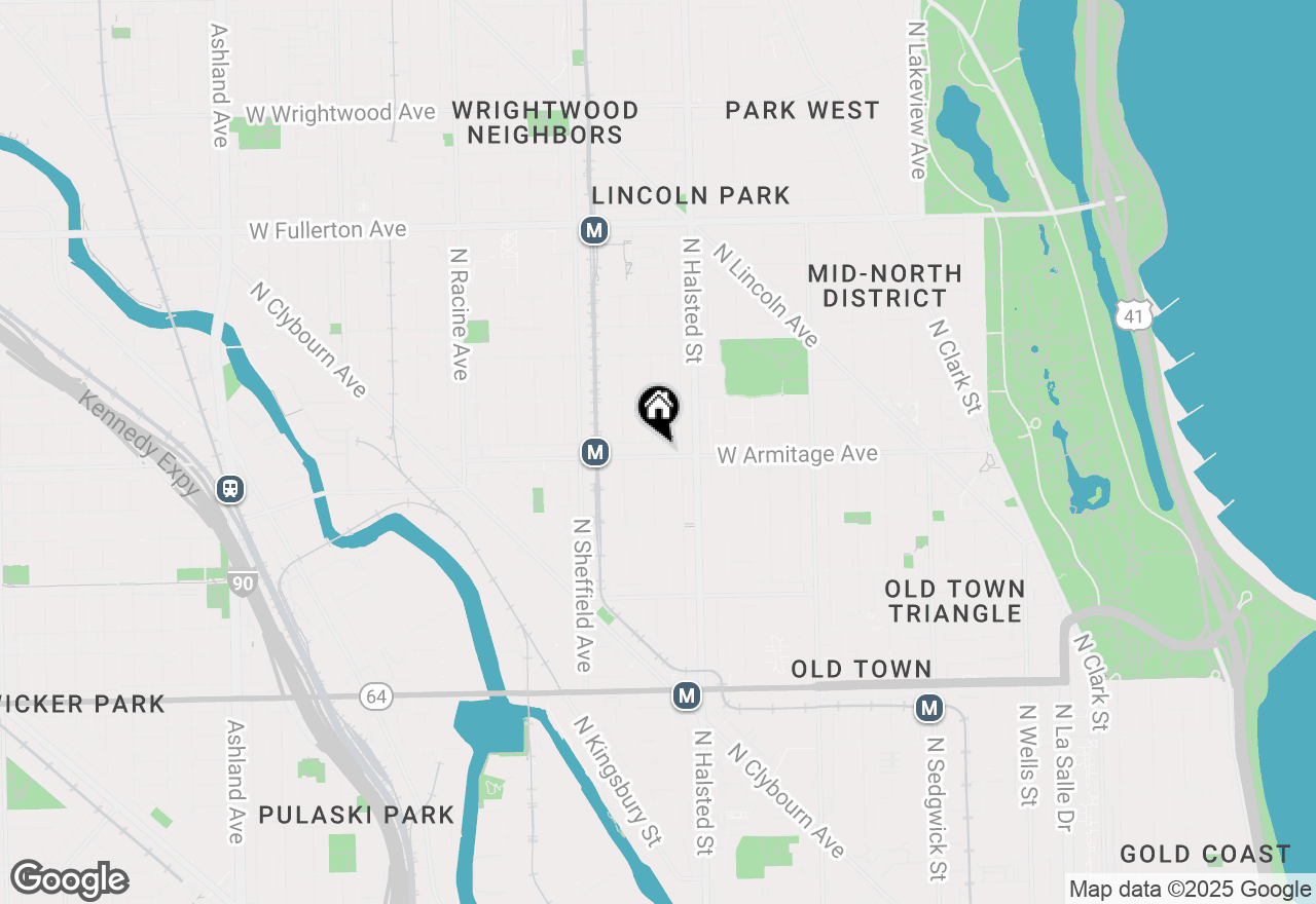 Map of 838 W Armitage Avenue #3E, Chicago, IL 60614