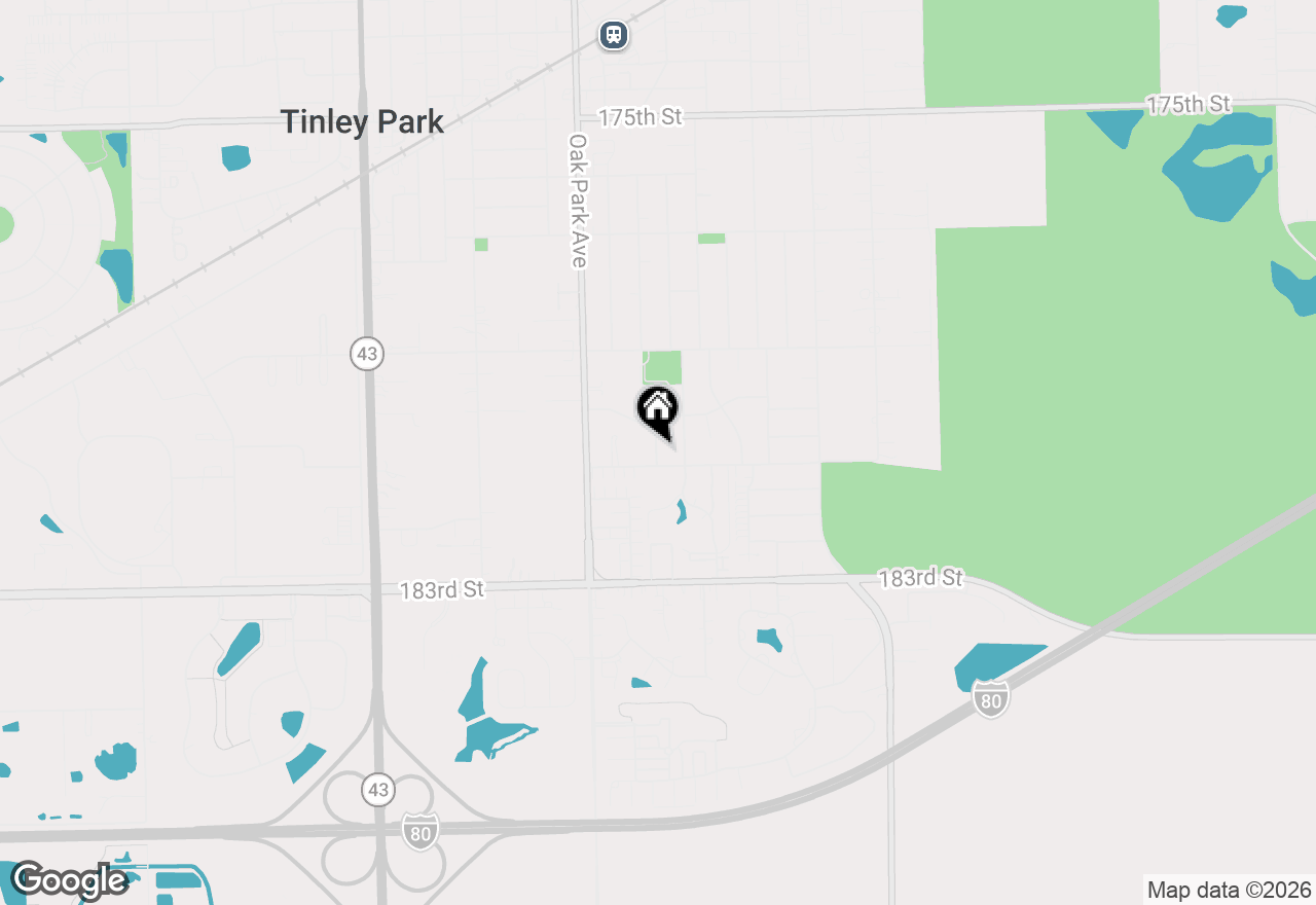 Map of 18075 Royal Oak Court #2S, Tinley Park, IL 60477