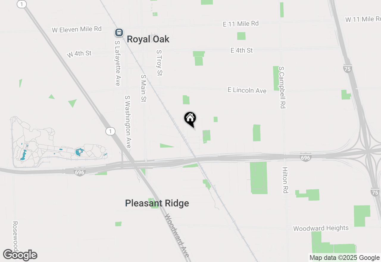 Map of 628 E Parent Avenue #203, Royal Oak, MI 48067