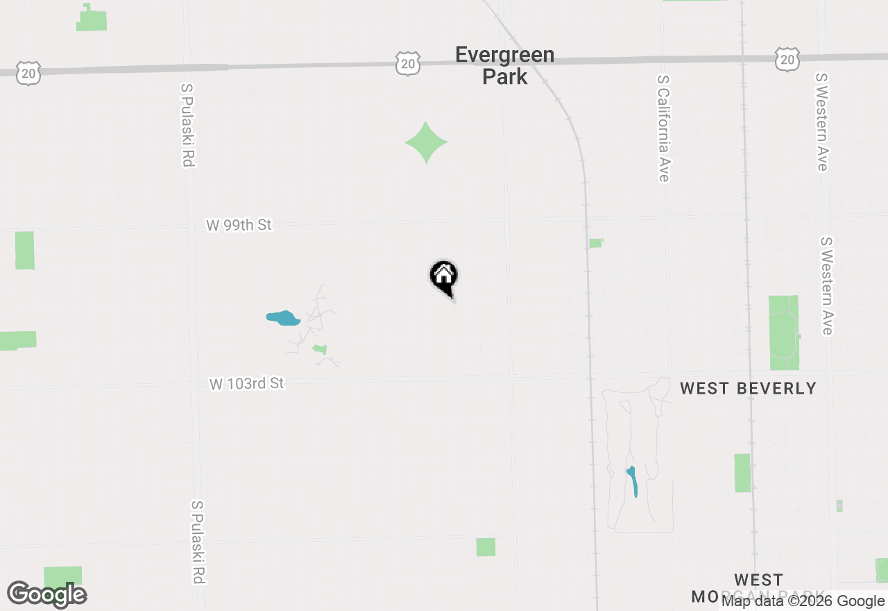 Map of 10104 S Turner Avenue, Evergreen Park, IL 60805