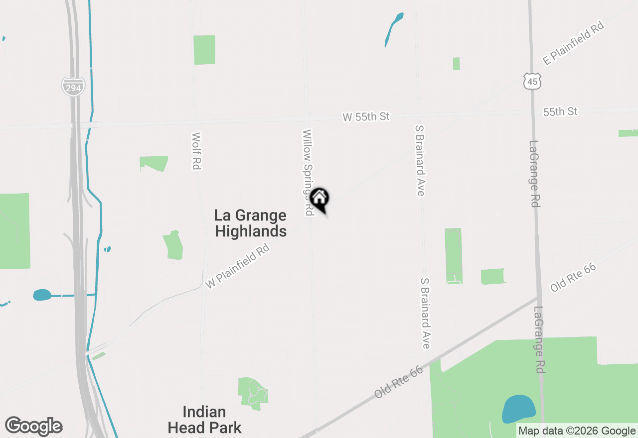 Map of 1413 W Plainfield Road, La Grange Highlands, IL 60525