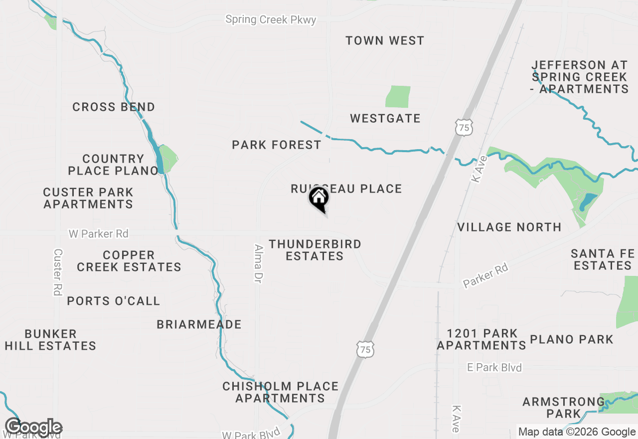 Map of 3316 John Muir Court, Plano, TX 75023