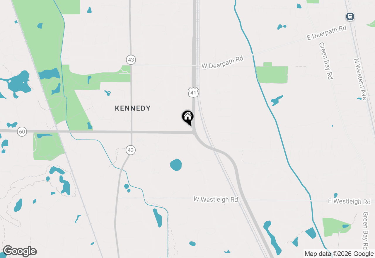 Map of 21 N Ridge Road, Lake Forest, IL 60045