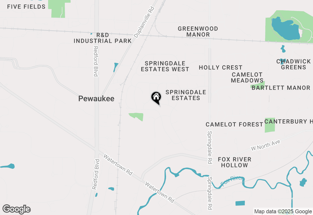 Map of N24W22420 Meadowood Ln, Waukesha, WI 53186