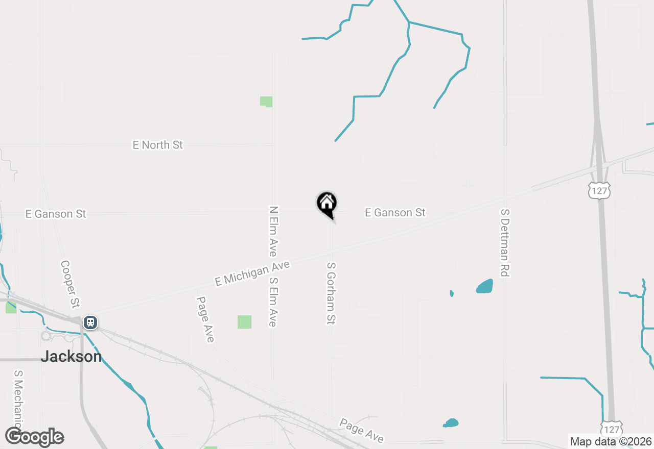Map of 134 N Gorham Street, Jackson, MI 49202