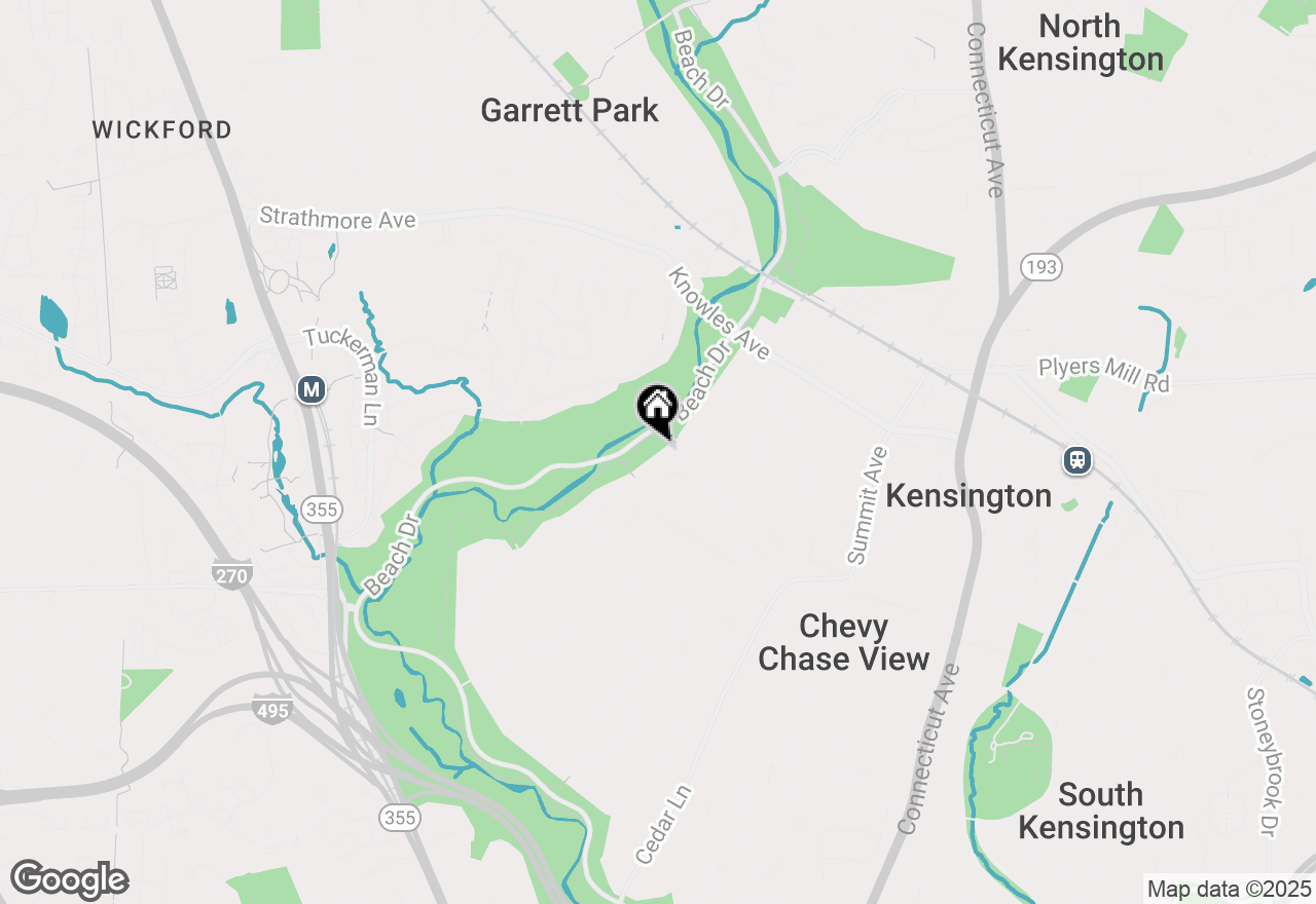 Map of 10312 Parkwood Drive, Kensington, MD 20895