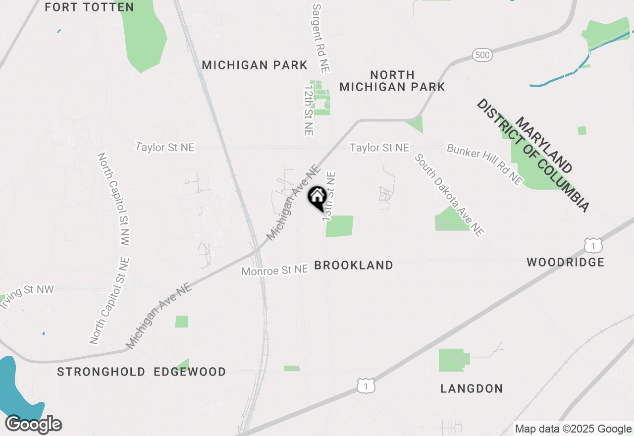 Map of 1235 Perry Street Ne, Washington, DC 20017