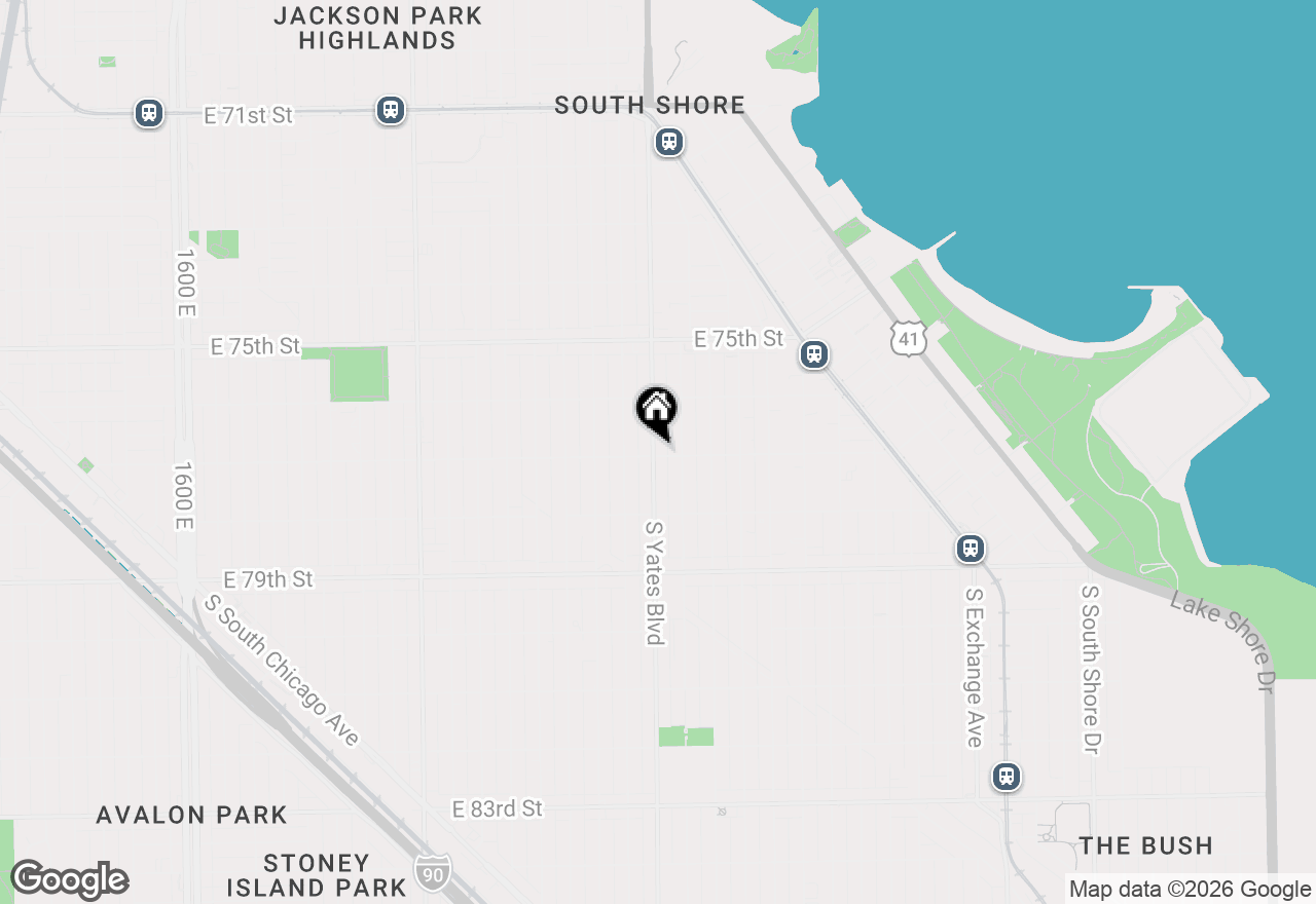Map of 7655 S Yates Boulevard #2410-2, Chicago, IL 60649