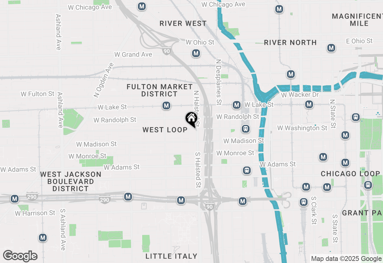 Map of 817 W Washington Boulevard #507, Chicago, IL 60607